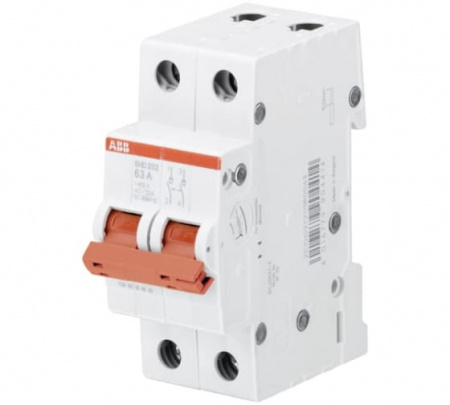 Выключатель врубной ABB 2CDD282101R0040 2пол. SD202/40 рычаг красный